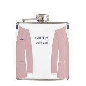 Elegantes Flask Gay Wedding Gift für Groom Pink Flachmann (Vorderseite)