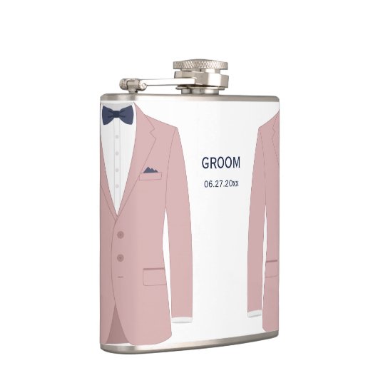 Elegantes Flask Gay Wedding Gift für Groom Pink Flachmann (Rechts)