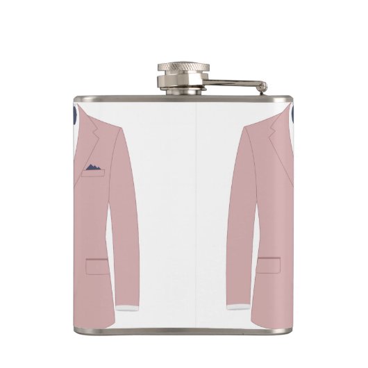 Elegantes Flask Gay Wedding Gift für Groom Pink Flachmann (Rückseite)