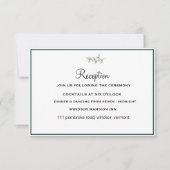 Elegantes Flat Moderne botanische Grüne Hochzeit Einladung (Vorderseite)