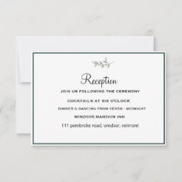 Elegantes Flat Moderne botanische Grüne Hochzeit Einladung