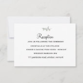 Elegantes Flat Moderne botanische Grüne Hochzeit Einladung (Vorderseite)