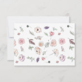 Elegantes Flat Moderne botanische Grüne Hochzeit Einladung (Rückseite)