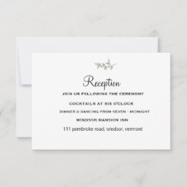 Elegantes Flat Moderne botanische Grüne Hochzeit Einladung