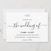 Elegantes Flat Moderne botanische Grüne Hochzeit Einladung (Vorderseite)