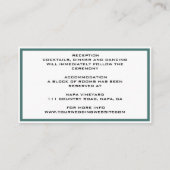 Elegantes Flat Modernes botanisches Grünes Twig Begleitkarte (Rückseite)