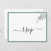 Elegantes Flat Modernes botanisches grünes UAWG Einladungspostkarte (Vorne/Hinten)