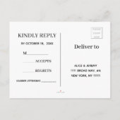 Elegantes Flat Modernes botanisches grünes UAWG Einladungspostkarte (Rückseite)