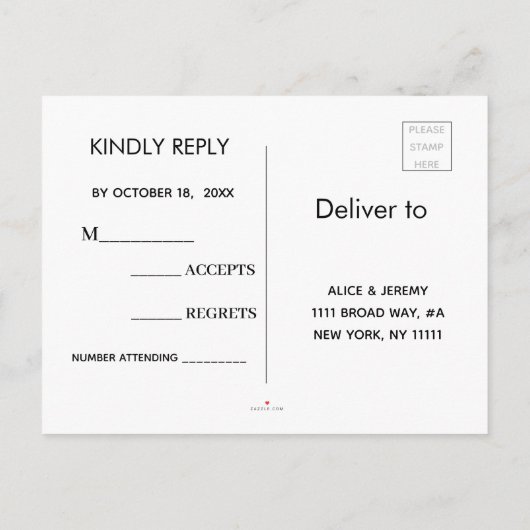 Elegantes Flat Modernes grünes botanisches UAWG Einladungspostkarte (Rückseite)