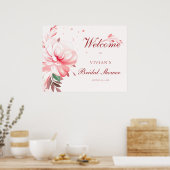 Elegantes, flawless Sakura Pink Brautparty Willkom Poster (Küche)