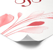 Elegantes, flawless Sakura Pink Brautparty Willkom Poster (Ecke)