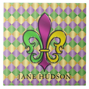 Elegantes Fleur-de-Lis-Design Keramikfliese