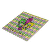 Elegantes Fleur-de-Lis-Design Keramikfliese (Seite)