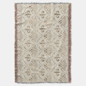 Elegantes Fleur-de-lis-Muster - Pastellgold Decke (Vorderseite Vertikal)