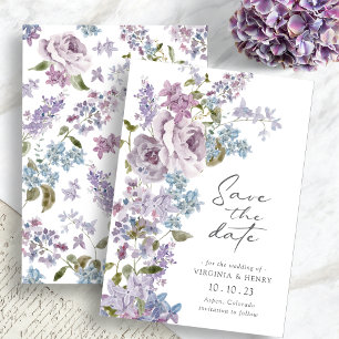 Elegantes Flieder Save The Date