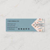 Elegantes Fliesen Geometrisches Rosa Danke Mini Visitenkarte (Vorderseite)