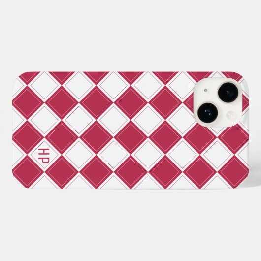 Elegantes Fliesenmuster [benutzerdefinierte Farbe] Case-Mate iPhone Hülle (Rückseite (Horizontal))