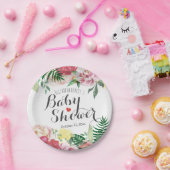 Elegantes Flora-Baby / Brautparty Pappteller (Party)