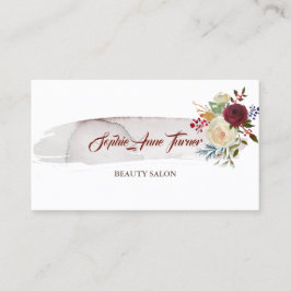 Elegantes Flora Burgundy Ernennung Terminkarte