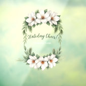 Elegantes Flora Holiday Cheer Corporate Business Fensteraufkleber (Blatt 3)