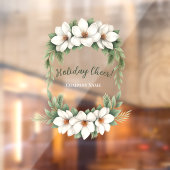 Elegantes Flora Holiday Cheer Corporate Business Fensteraufkleber (Blatt 2)