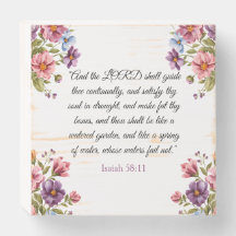 Elegantes Flora-Holzkastenzeichen