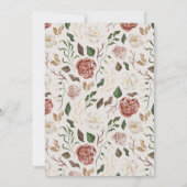 Elegantes Flora Reittier Brautparty Invi Einladung (Rückseite)