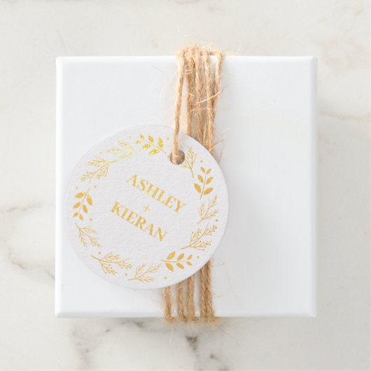 Elegantes Floral 4 Geschenkanhänger (Mit Box)