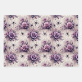 Elegantes Floral Alternative Halloween Muster Geschenkpapier Set (Vorderseite 3)