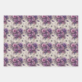 Elegantes Floral Alternative Halloween Muster Geschenkpapier Set (Vorderseite)