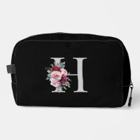 Elegantes Floral Anfangsname Monogramm