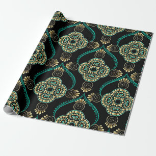 Elegantes, floral arabesque Vintages nahtloses Mus Geschenkpapier