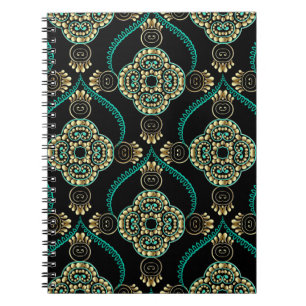 Elegantes, floral arabesque Vintages nahtloses Mus Notizblock
