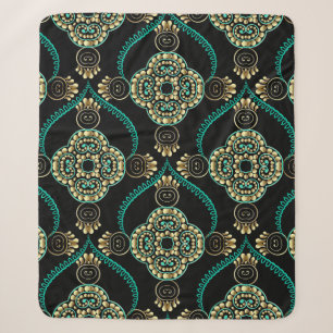 Elegantes, floral arabesque Vintages nahtloses Mus Sherpadecke