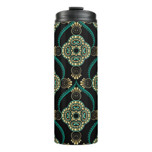 Elegantes, floral arabesque Vintages nahtloses Mus Thermosbecher