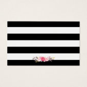 Elegantes Floral Baby Shower Diaper Raffle Ticket (Rückseite)