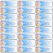 Elegantes Floral Beach Summer Guest Address Label (Vorderseite)