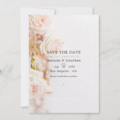 Elegantes Floral Beach Wedding Foto Save The Date (Vorderseite)