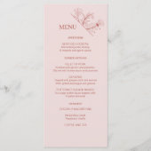 Elegantes Floral Boho Wedding Menu Menükarte (Vorderseite)