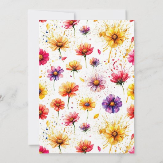 Elegantes Floral Book & Ring Brautparty Einladung (Rückseite)