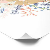 Elegantes Floral Bouquet Girly Sprichwort Fotodruck (Ecke)