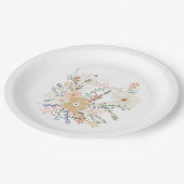 Elegantes Floral Bouquet Girly Sprichwort Pappteller (Schrägansicht)