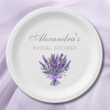 Elegantes Floral Bow Lavender Brautparty