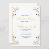 Elegantes Floral Brautparty Einladung Karte (Vorne/Hinten)