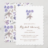 Elegantes Floral Bridgerton Themed Brautparty Einladung (Vorne/Hinten)