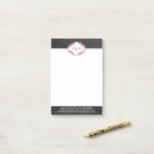 Elegantes Floral & Chalkboard Personal oder Busine Post-it Klebezettel (Auf Schreibtisch)