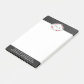 Elegantes Floral & Chalkboard Personal oder Busine Post-it Klebezettel (angewinkelt)