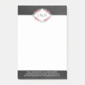 Elegantes Floral & Chalkboard Personal oder Busine Post-it Klebezettel (Vorderseite)