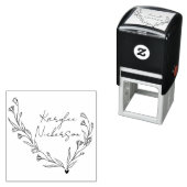 Elegantes Floral Doodle Script Permastempel (Beispiel)