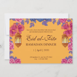 Elegantes floral Eid al-Fitr Einladung mit Lattern
